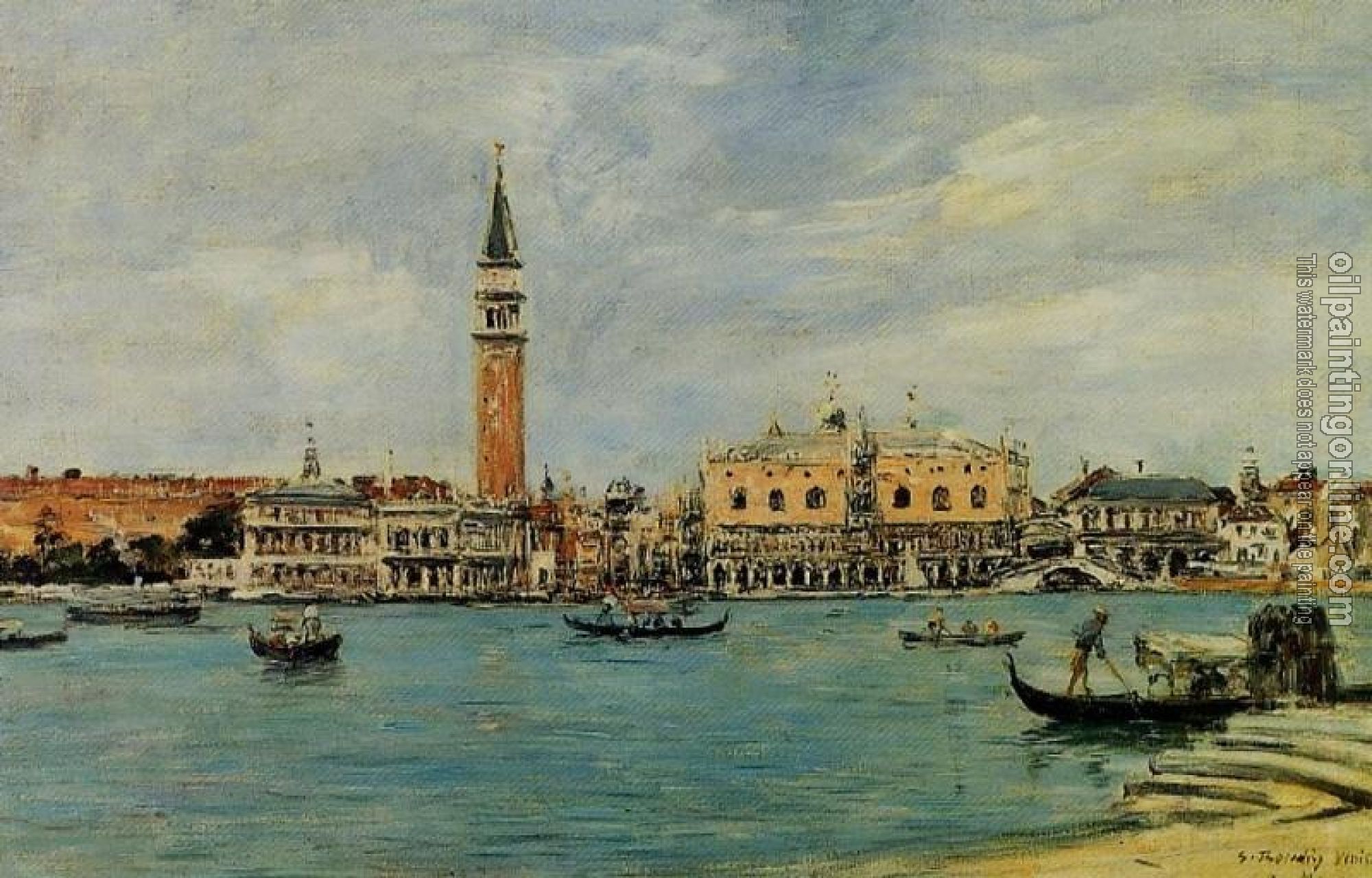 Boudin, Eugene - Venice, the Campanile, the Ducal Palace and the Piazzetta
